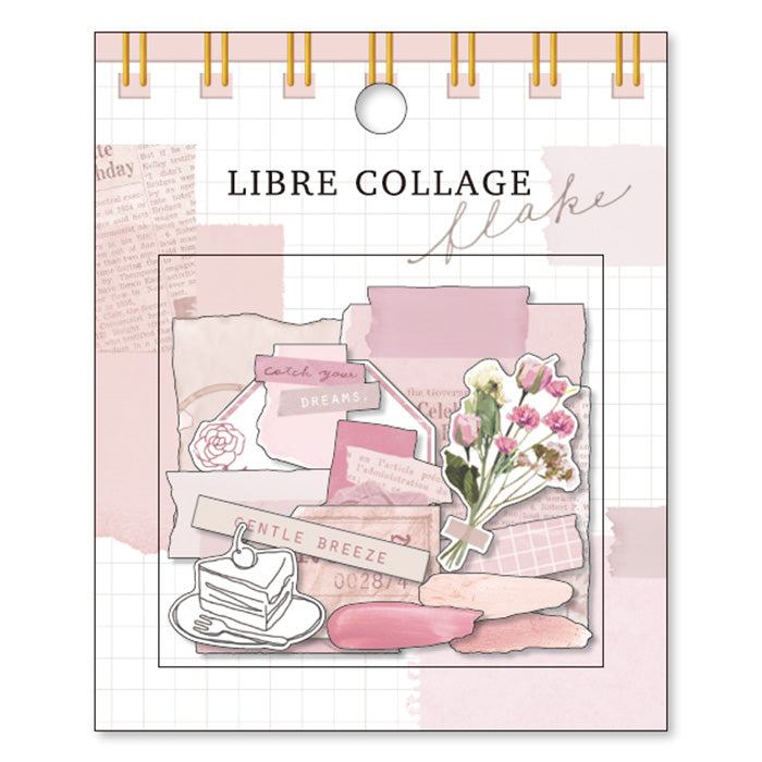 Mind Wave Flake Sticker - Libre Collage - Pink