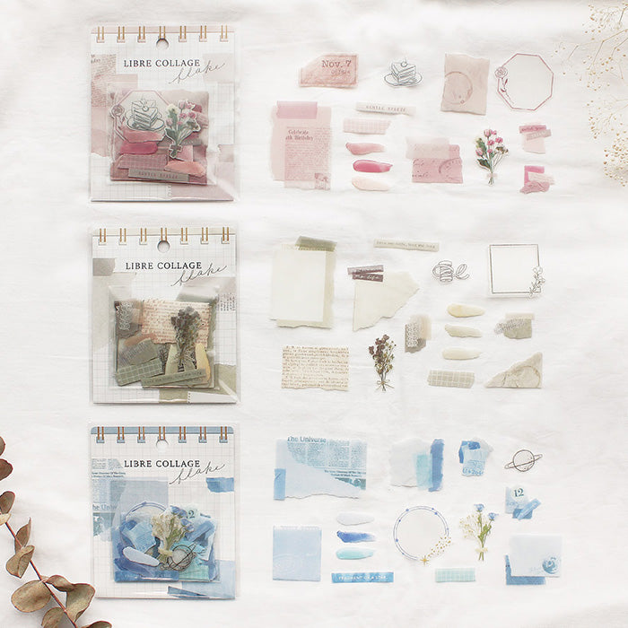 Mind Wave Flake Sticker - Libre Collage - Pink