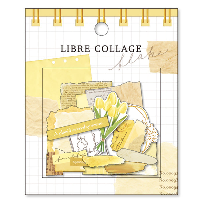 Mind Wave Flake Sticker - Libre Collage - Yellow