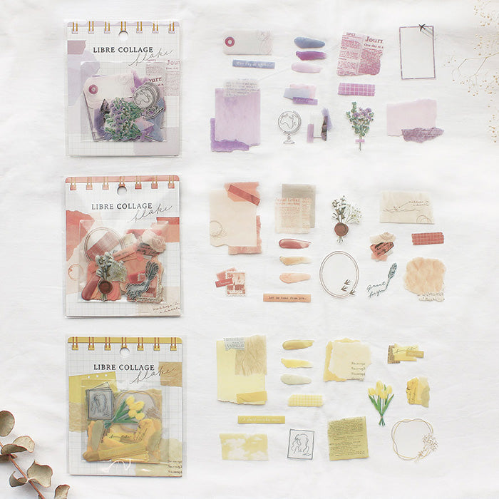 Mind Wave Flake Sticker - Libre Collage - Yellow