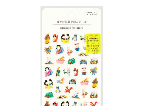 Midori Planner Sticker - Animal Scenes