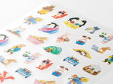 Midori Planner Sticker - Animal Scenes