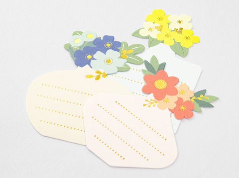 Paper Craft Museum Message Sticker - Flower Vases