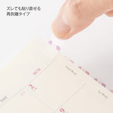 Midori Planner Index Label - Number Pink