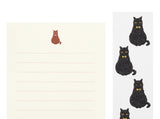 Extra-Mini Letter Set with Black Cat Stickers