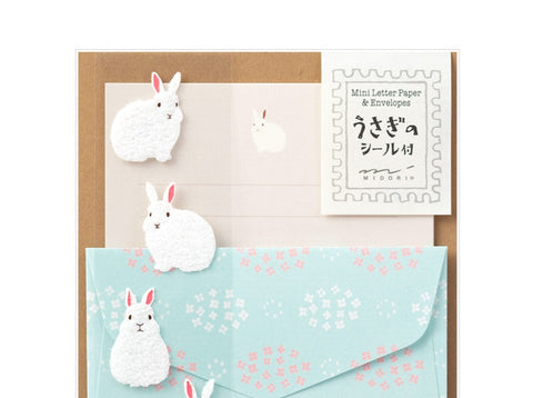 Extra-Mini Letter Set with Rabbit Stickers