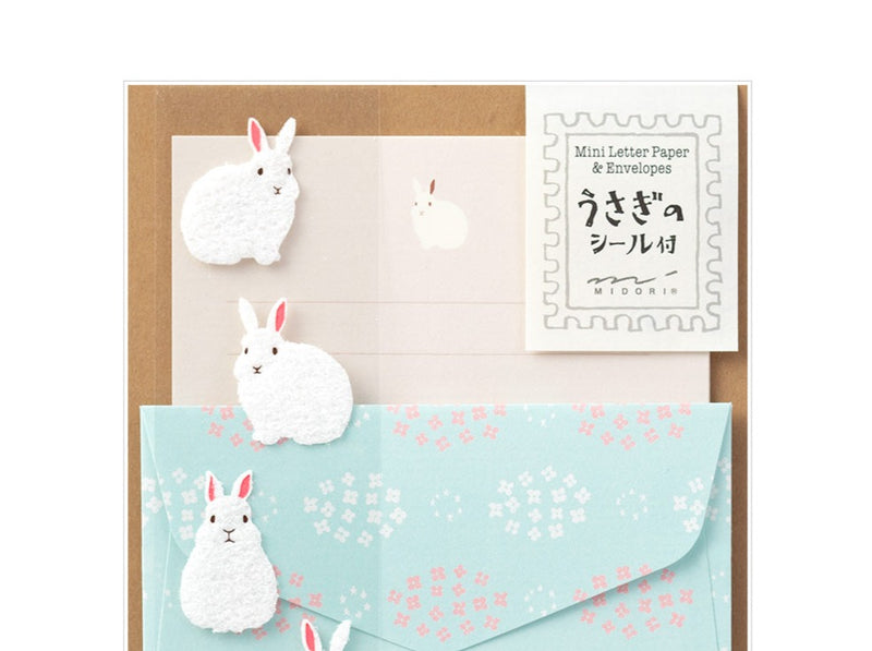 Extra-Mini Letter Set with Rabbit Stickers