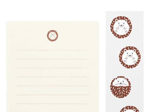 Extra-Mini Letter Set with Hedgehog Stickers