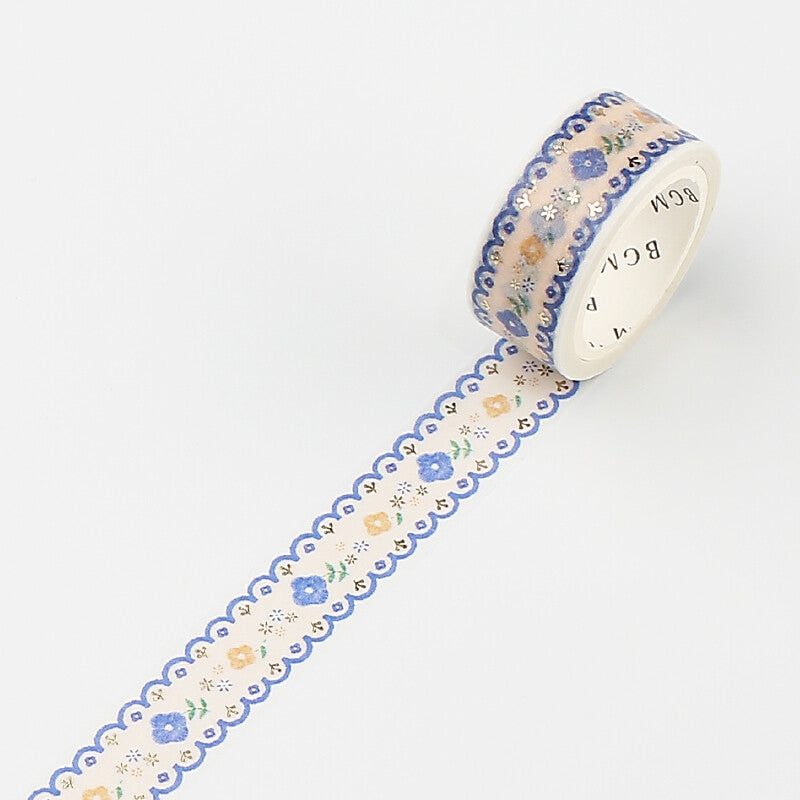 BGM Washi Tape - Embroidery Blue
