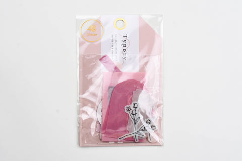 Q-Lia Typory Flake Stickers - Pink