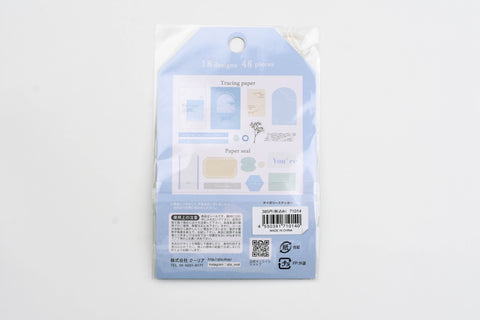 Q-Lia Typory Flake Stickers - Light Blue