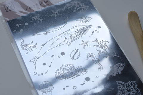 MU Print-On Silver Foil Stickers - Sea World - #4