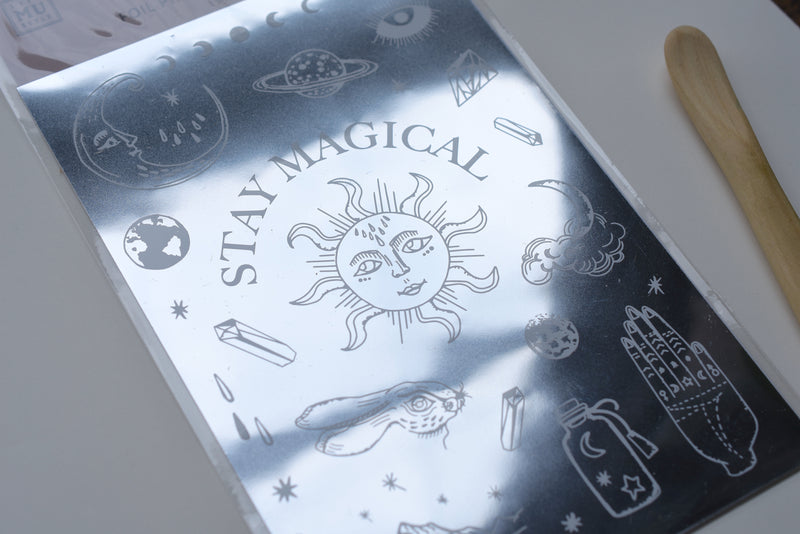 MU Print-On Silver Foil Stickers - Stay Magical - #1 – Yoseka Stationery