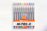 Pilot Hi-Tec-C - 0.3mm - Gel Ballpoint Pen - 10 Color Set