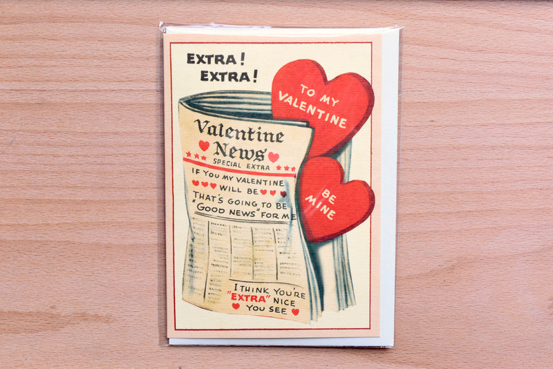 Extra Extra Valentine's Day Greeting Card