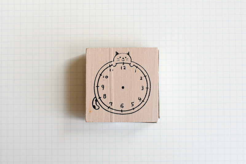 Cat Clock Stamp