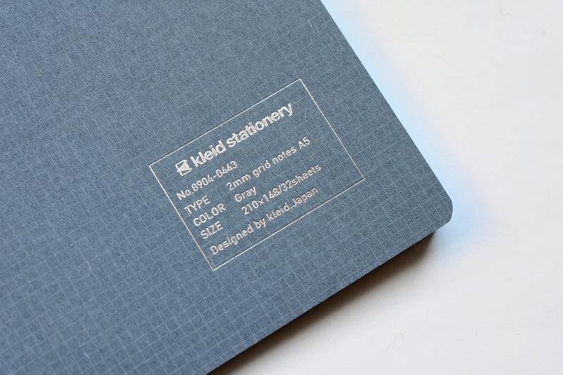 Kleid 2mm Grid Notes A5- Grey - Galen Leather