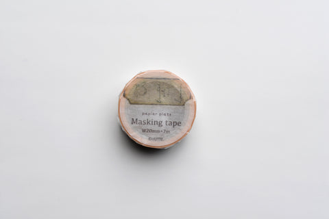 Papier Platz x HUTTE - Oil Label Beige Masking Tape