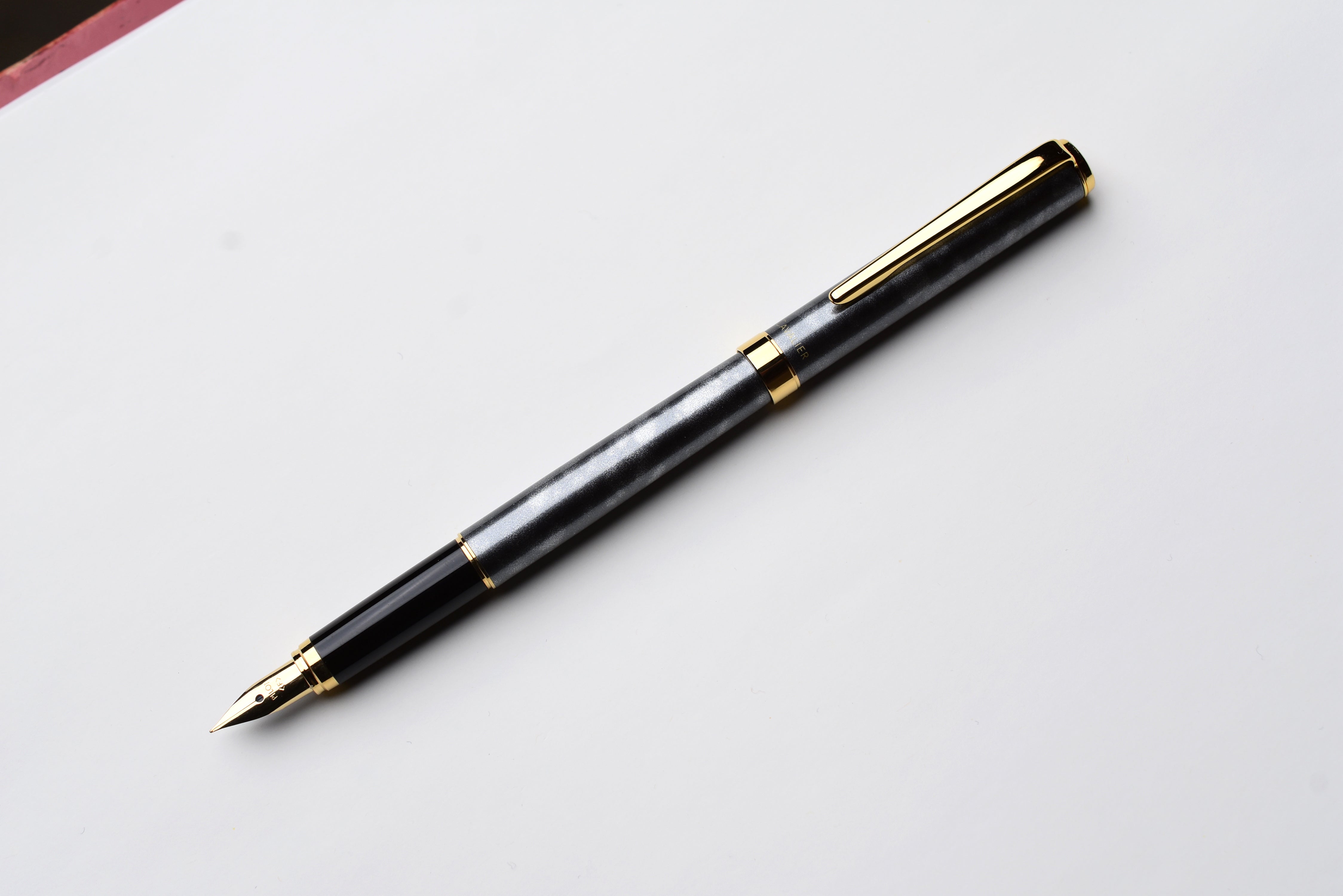 Pilot Cavalier Fountain Pen - Marbled - Black/Grey