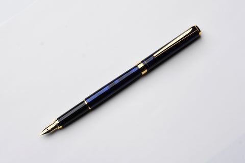 Pilot Cavalier Fountain Pen - Marbled - Black/Blue