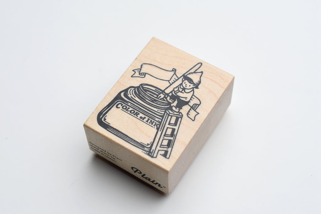 Plain: Ink Bottle Elf Rubber Stamp – Papergame