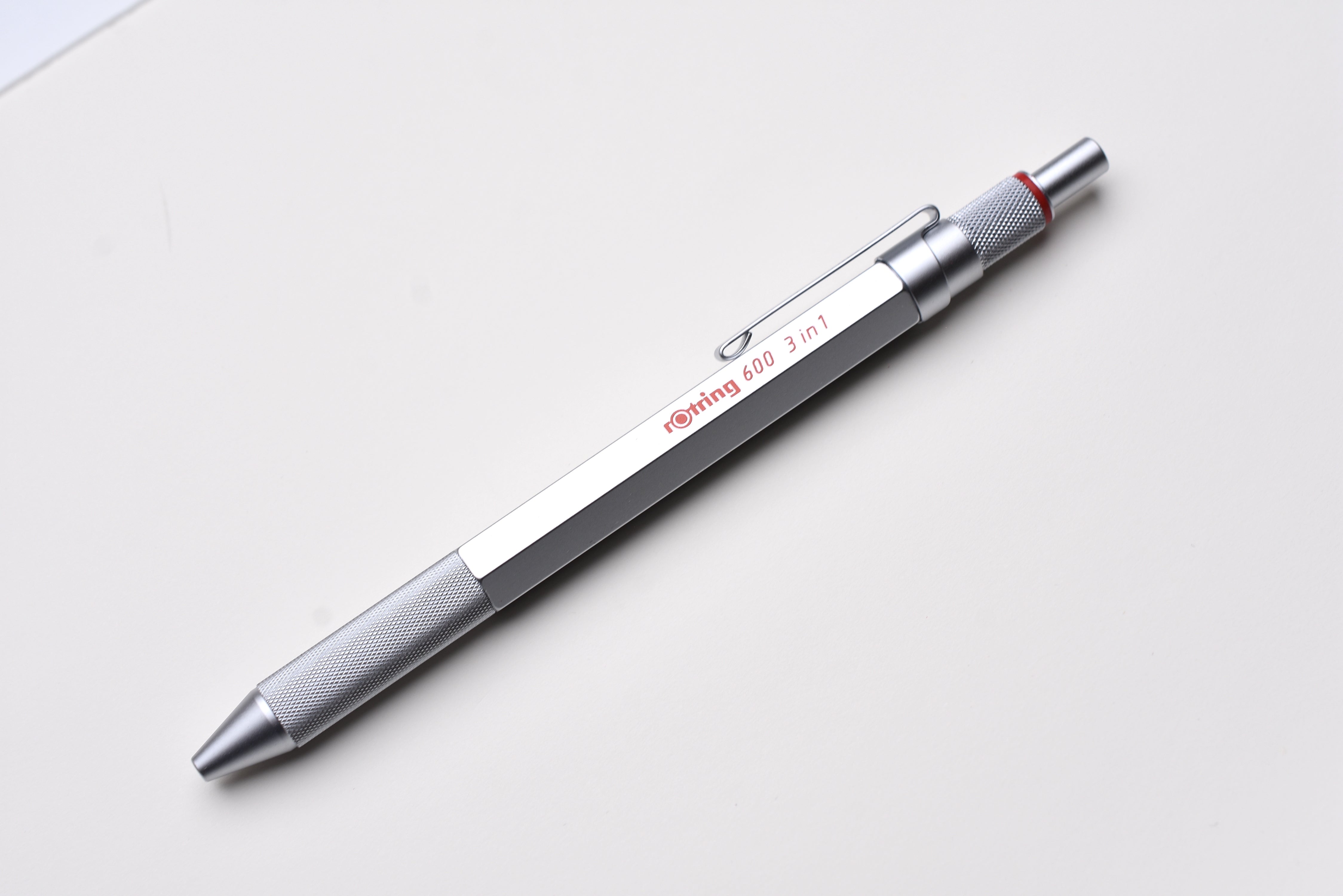 rOtring 600 3-in-1 Ballpoint Multi Pen - Silver