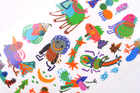 Dan Wei Industry - Crayon Animals Print-On Sticker