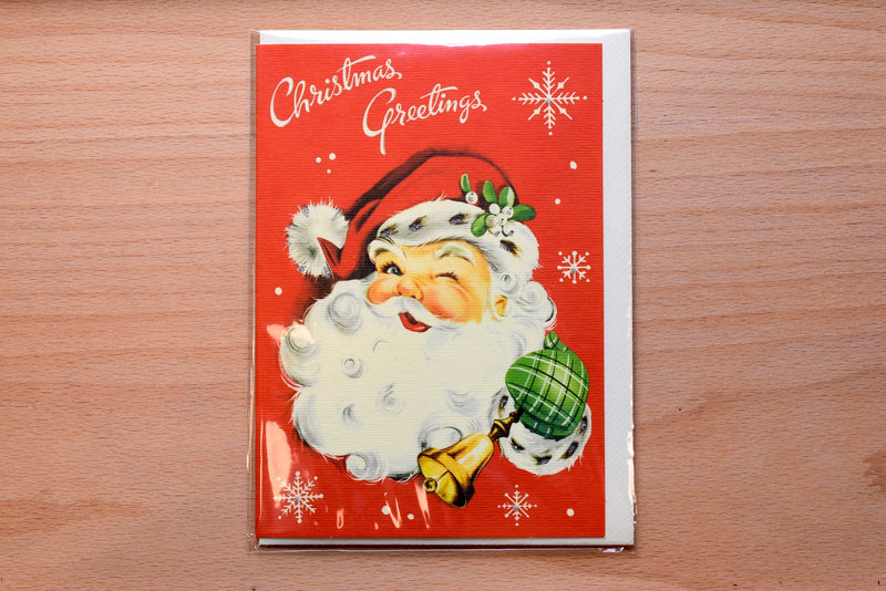 Christmas Greetings Santa Greeting Card