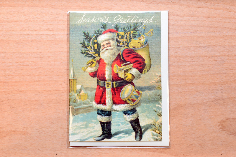 Season's Greetings Santa Greeting Card