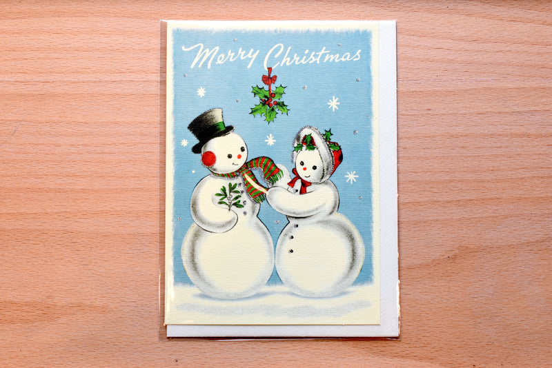 Merry Christmas Snowmen Greeting Card