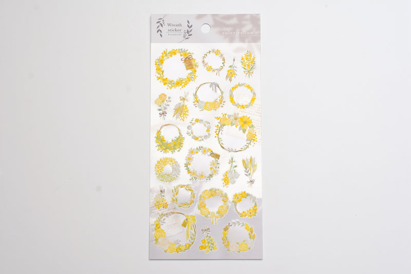 Wreath Sticker - Yellow