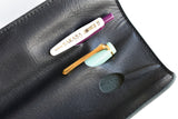 Life Leather Folding Pen Sleeve Pouch - Black