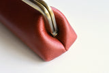 Life Leather Pen Pouch with Clasp - Brown