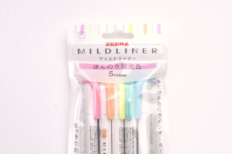 Zebra Mildliner Highlighter 5 Color Set Deep & Warm