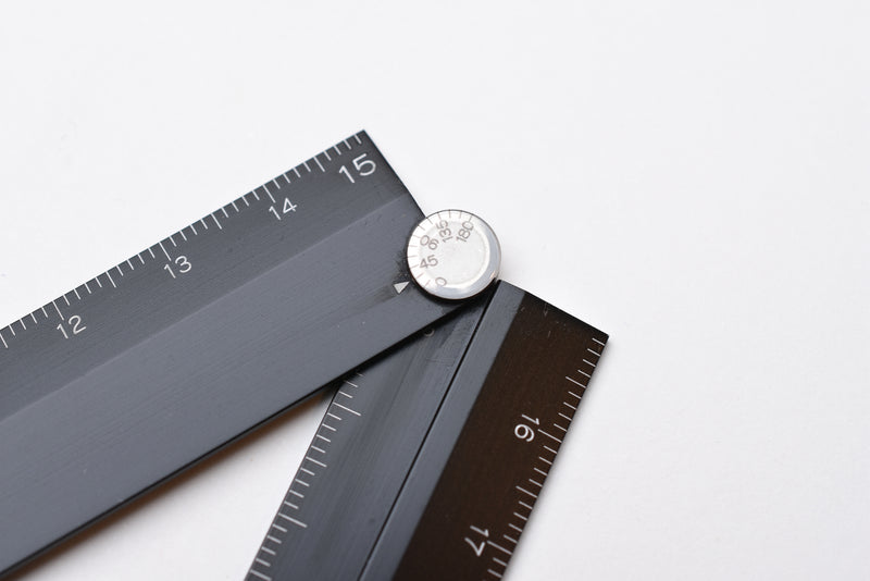 Midori 15cm Aluminum Ruler with Dark Wood Inlay — The Gentleman Stationer
