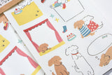 Furukawa Paper Me Time Decoration Sticker Sheet - Doggy Playtime