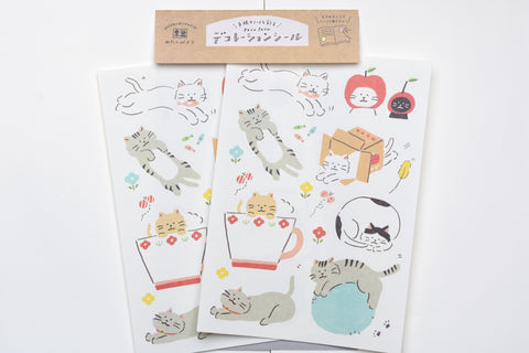 Furukawa Paper Me Time Decoration Sticker Sheet - Kitty Playtime