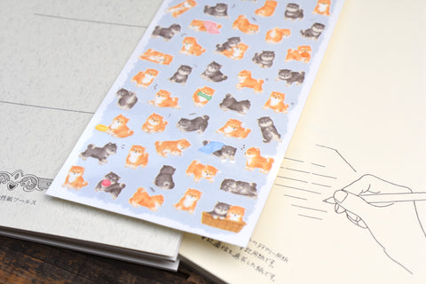 Chunky Animals Washi Stickers - Shiba Dog