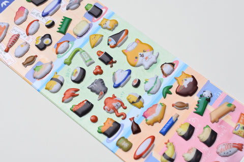 Puffy Stickers - Sushi
