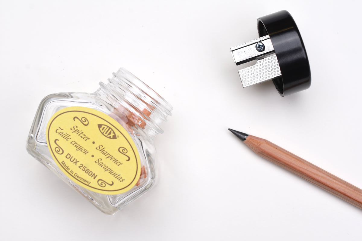 Dux Glass Inkwell Style Pencil Sharpener - Metal Insert – Yoseka Stationery
