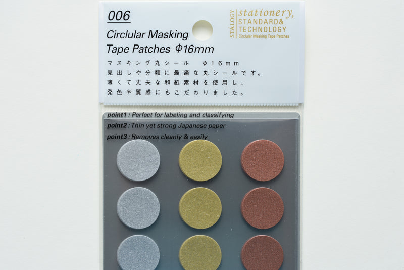 Stalogy Circular Masking Tape Patches 16mm - Shuffle Prize