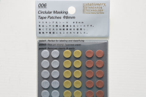 Stalogy Circular Masking Tape Patches 8mm - Shuffle Prize