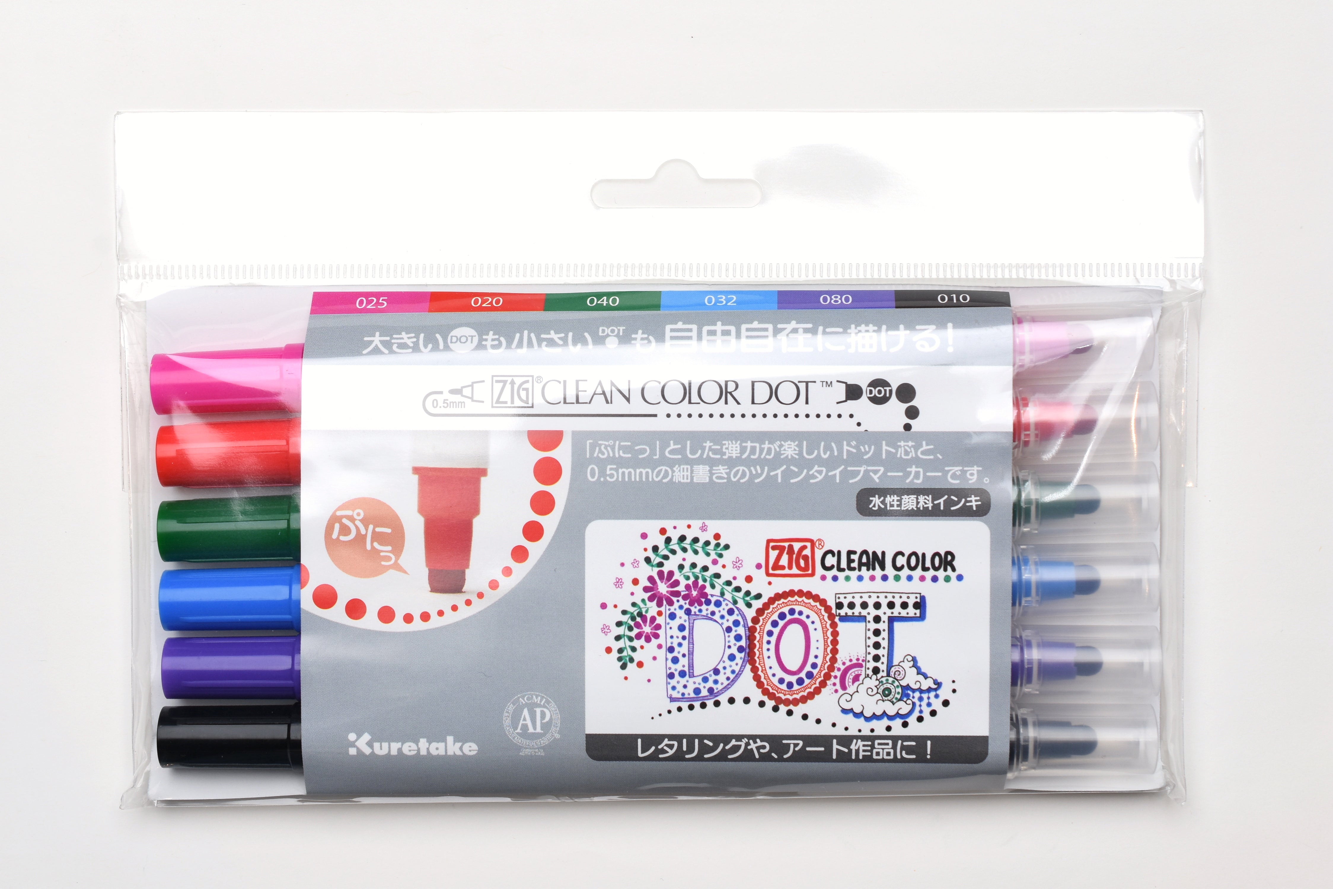 Generisch Kuretake ZIG CLEAN COLOR DOT Markers Single 6 MILD Generisch Kuretake ZIG CLEAN COLOR DOT Markers Single 6 MILD