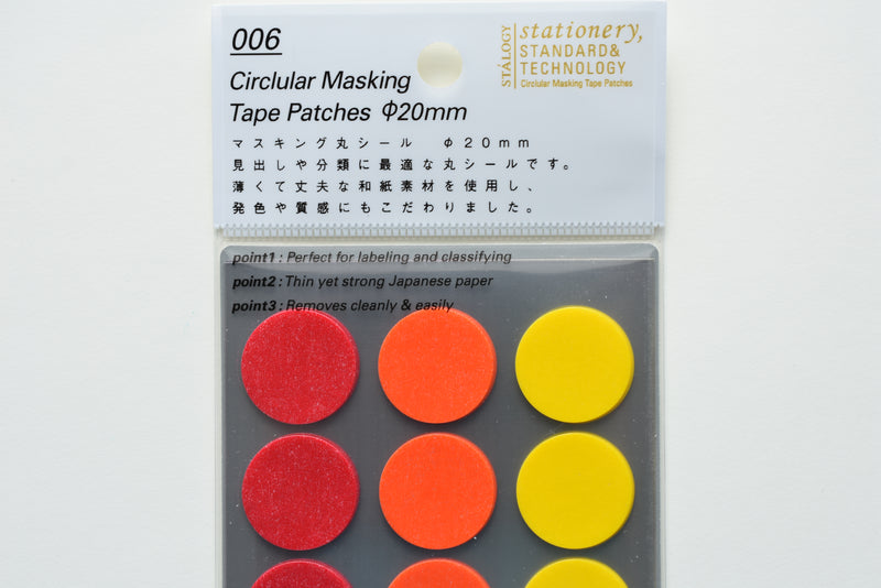 Stalogy Circular Masking Tape Patches 20mm - Shuffle Fine