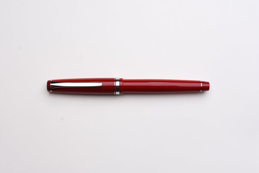 Pilot Falcon Fountain Pen - Red/Rhodium
