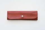 Life Leather Folding Pen Sleeve Pouch - Brown