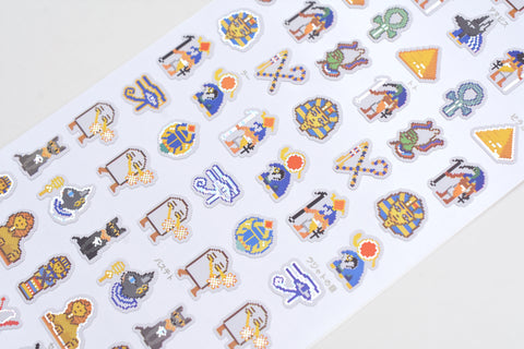 Retro Pixel Art Stickers - Egyptian Mythology