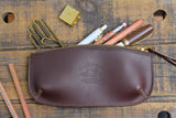 The Superior Labor Leather Pen Case - Dark Brown
