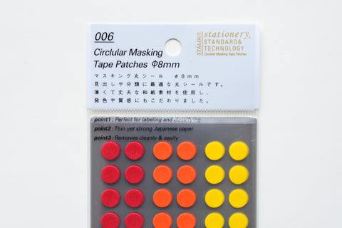 Stalogy Circular Masking Tape Patches 8mm - Shuffle Fine