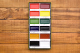 Kuretake Gansai Tambi Watercolor Pigments - Set of 12 - Basic Colors